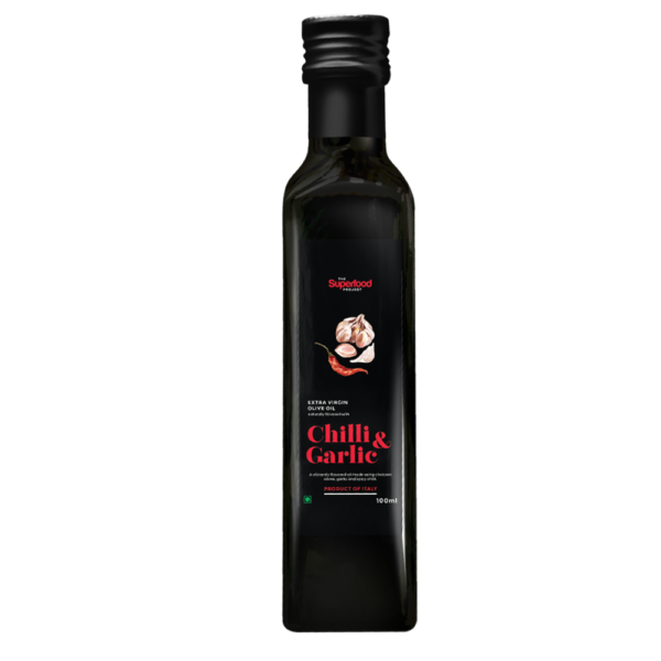 Extra virgin olive oil with “Garlic and chili pepper” flavour